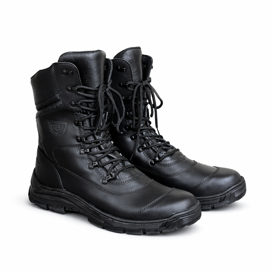 Bota Coturno BX66 em Couro Legítimo com Cadarço | Solado Costurado