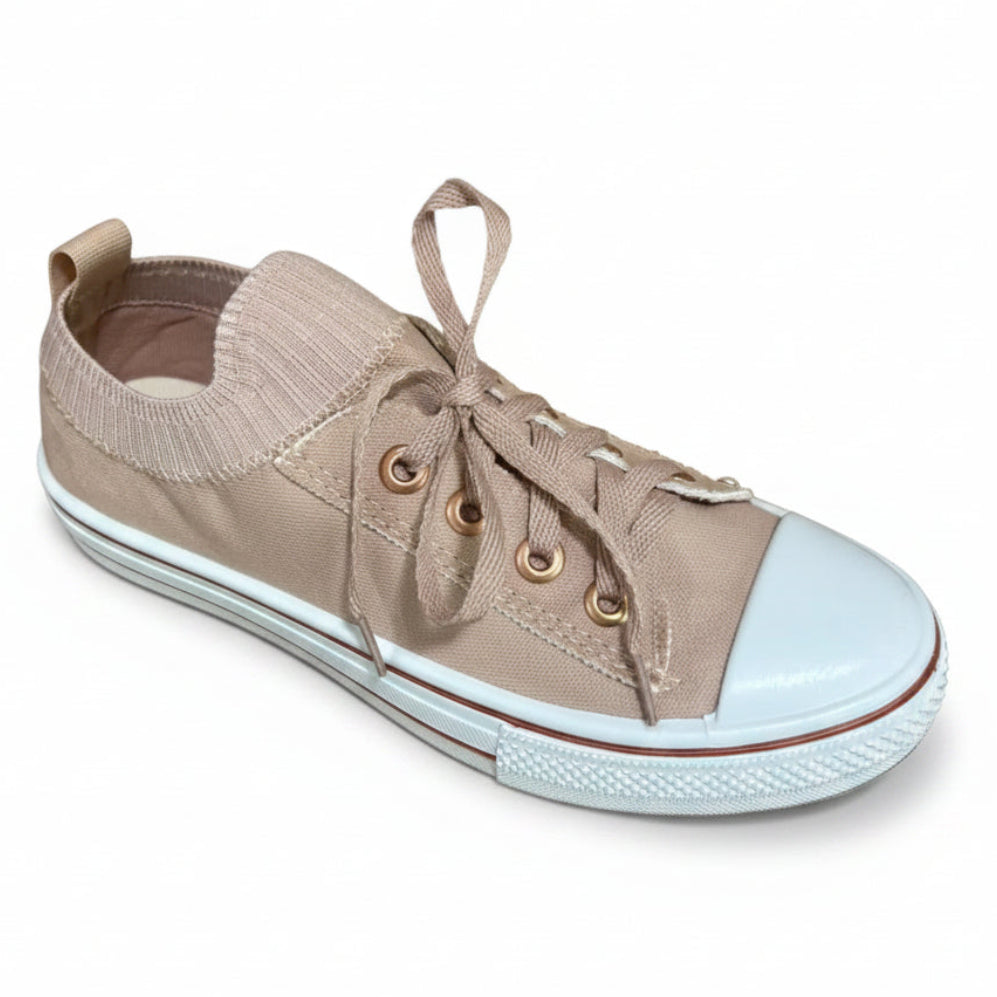 Tênis Casual Feminino Slip On Rosé