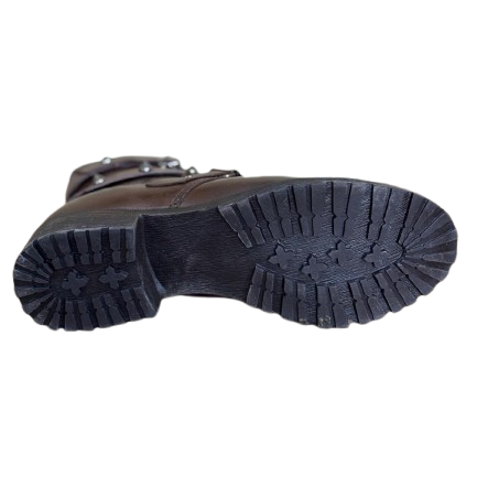 Bota Feminina Marrom em Couro BX66 Spikes