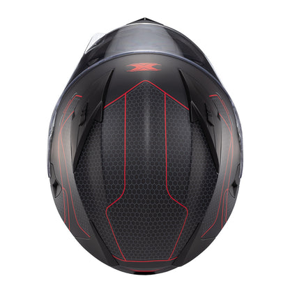 CAPACETE TEXX STRIKE PANTHER PRETO E VERMELHO FOSCO