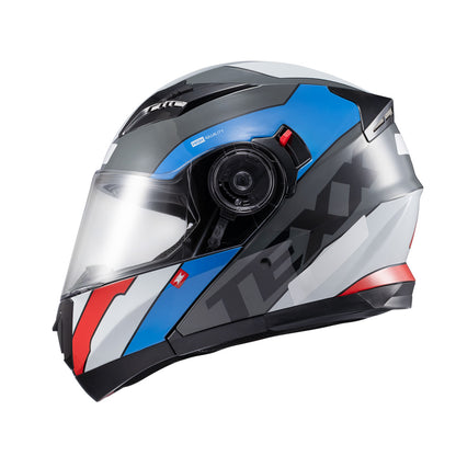 CAPACETE TEXX GLADIATOR V3 REISEN AZUL, VERMELHO E BRANCO