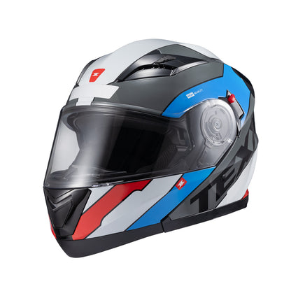 CAPACETE TEXX GLADIATOR V3 REISEN AZUL, VERMELHO E BRANCO