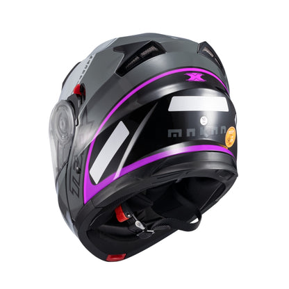CAPACETE TEXX GLADIATOR V3 MAKAN CINZA E ROSA