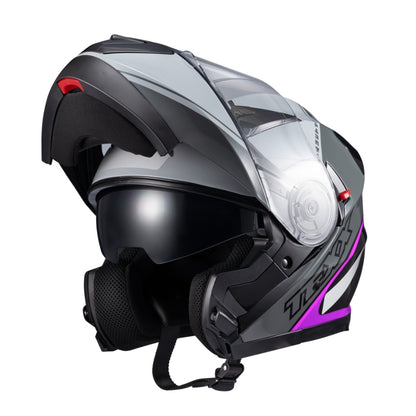 CAPACETE TEXX GLADIATOR V3 MAKAN CINZA E ROSA