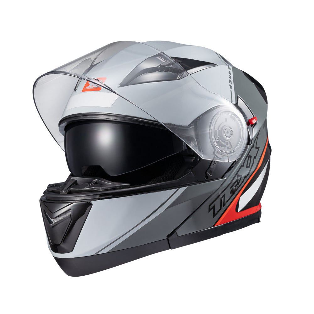 CAPACETE TEXX GLADIATOR V3 MAKAN CINZA E VERMELHO