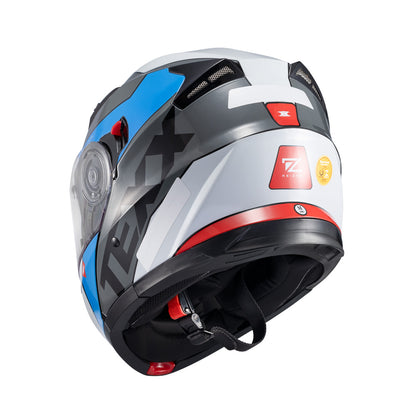 CAPACETE TEXX GLADIATOR V3 REISEN AZUL, VERMELHO E BRANCO