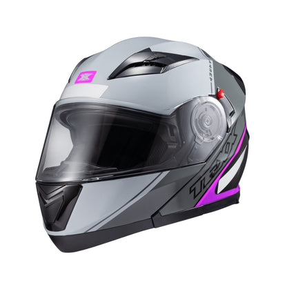 CAPACETE TEXX GLADIATOR V3 MAKAN CINZA E ROSA