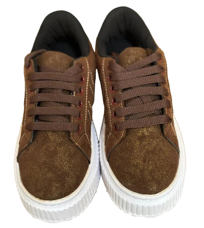 Tênis Feminino Marrom Glitter BX66