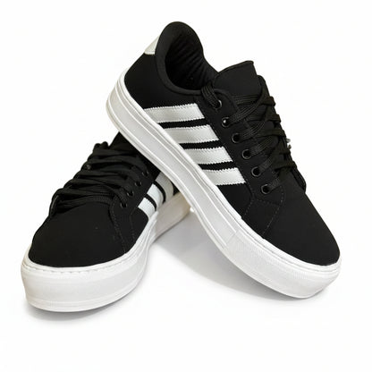 Tênis Feminino Flatform Casual Preto BX66