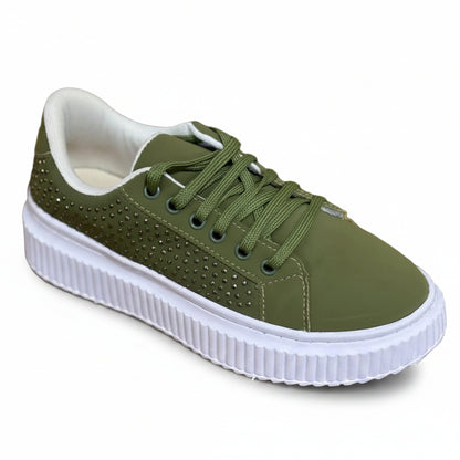 Tênis Feminino BX66 Verde Oliva