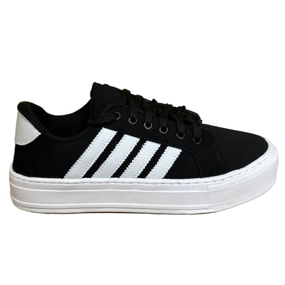 Tênis Feminino Flatform Casual Preto BX66