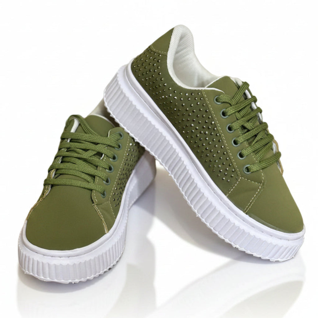 Tênis Feminino BX66 Verde Oliva