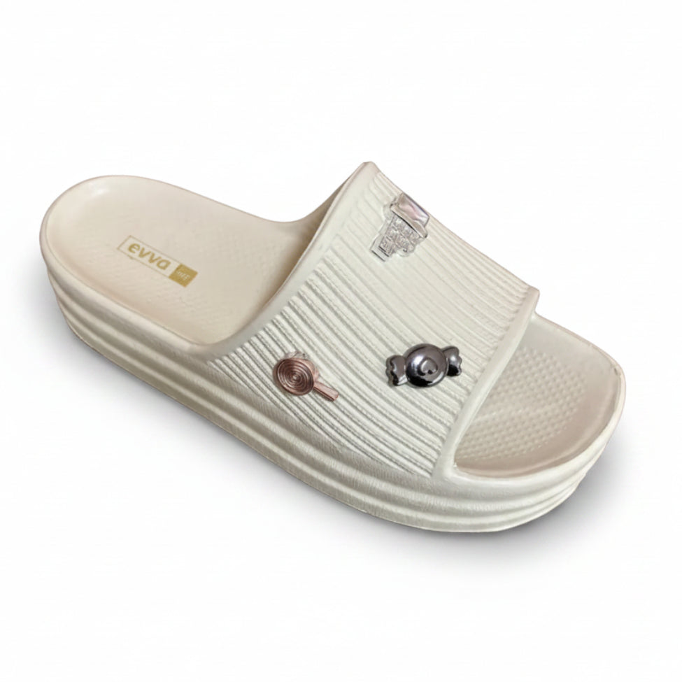 Sandália Slide Feminina EVA Off White