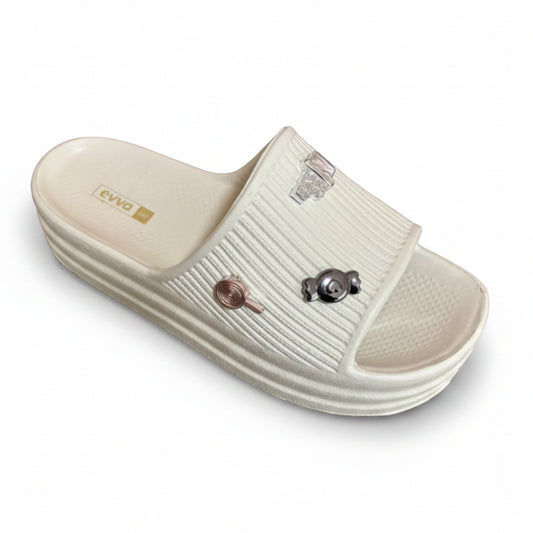Sandália Slide Feminina EVA Off White
