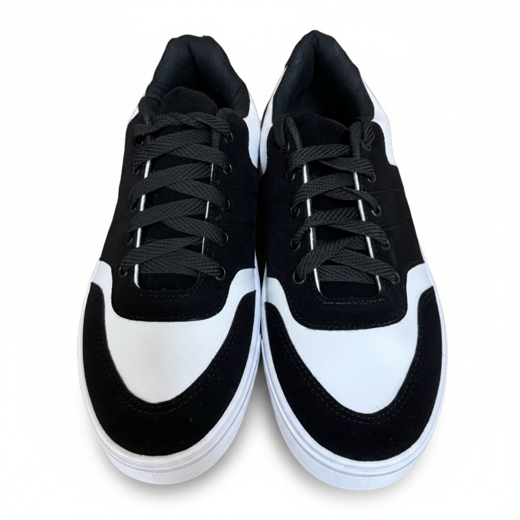 Tênis Unissex Casual Preto e Branco