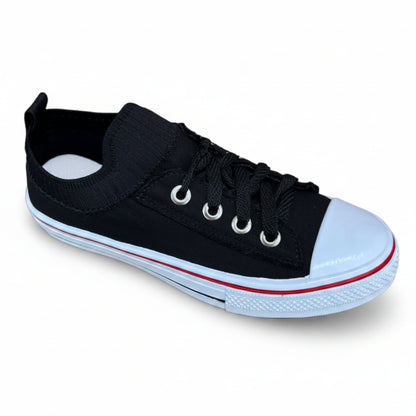 Tênis Casual Feminino Slip On Preto