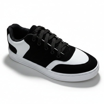Tênis Unissex Casual Preto e Branco