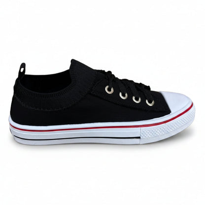 Tênis Casual Feminino Slip On Preto