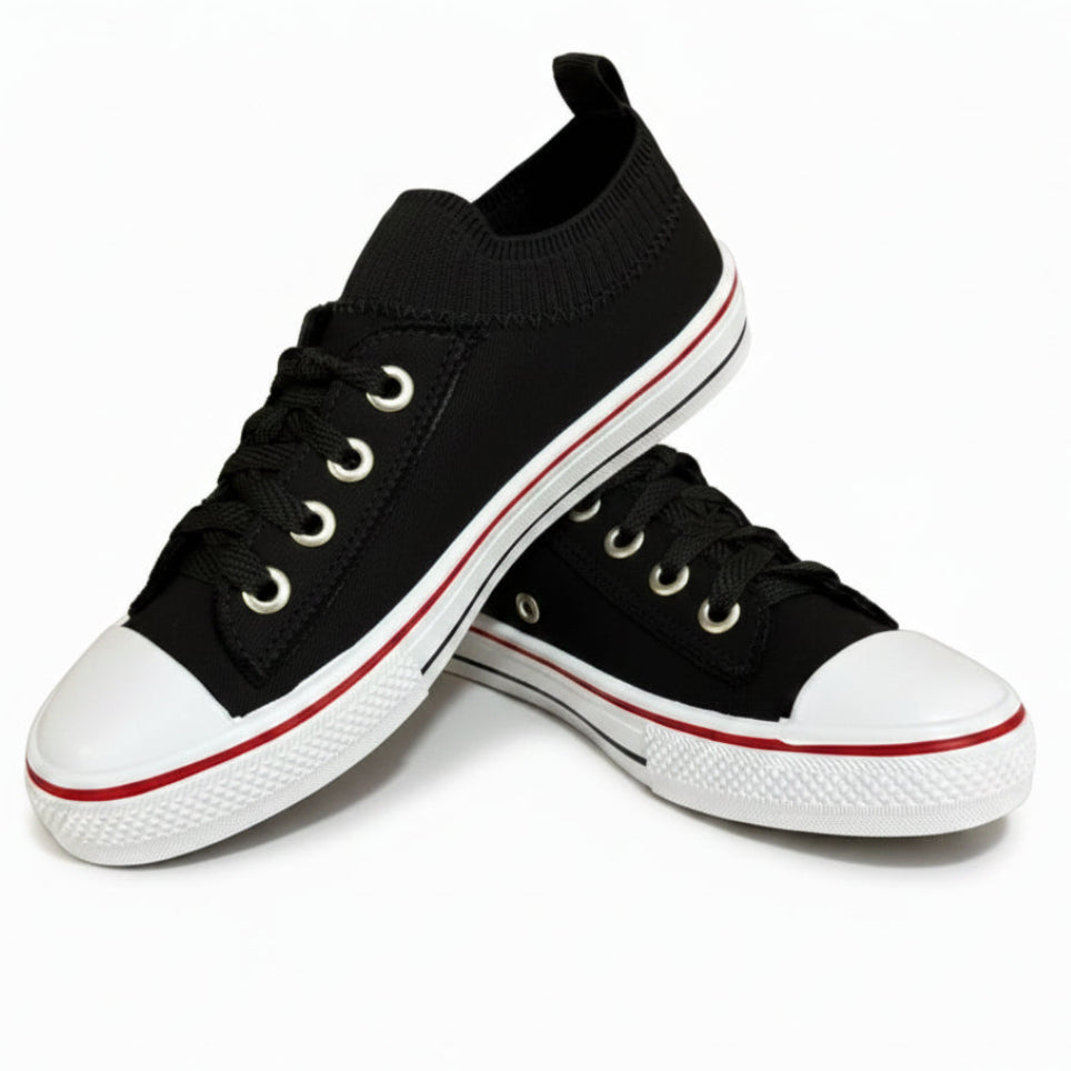 Tênis Casual Feminino Slip On Preto