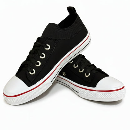 Tênis Casual Feminino Slip On Preto
