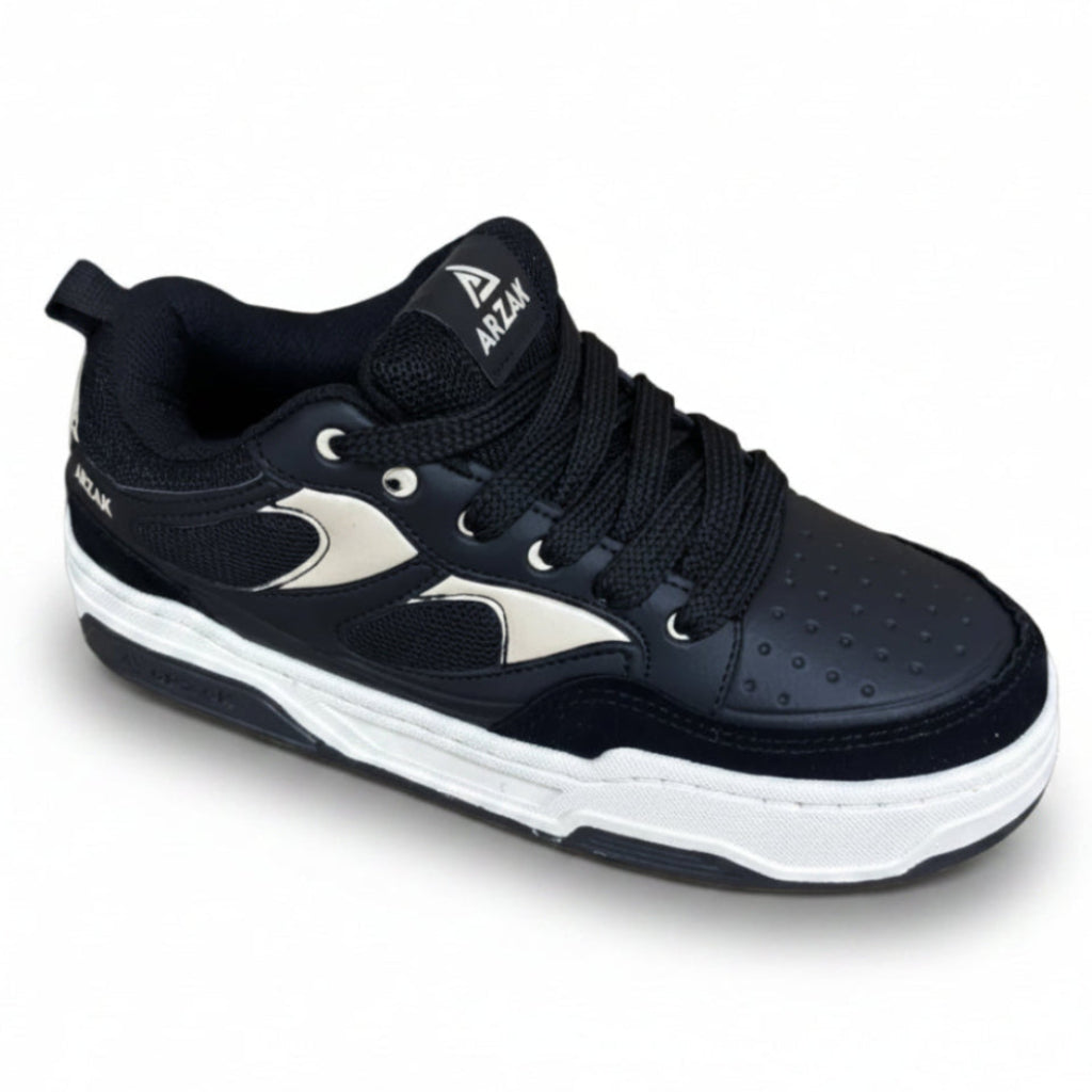 Tênis Masculino Arzak Preto e Off White