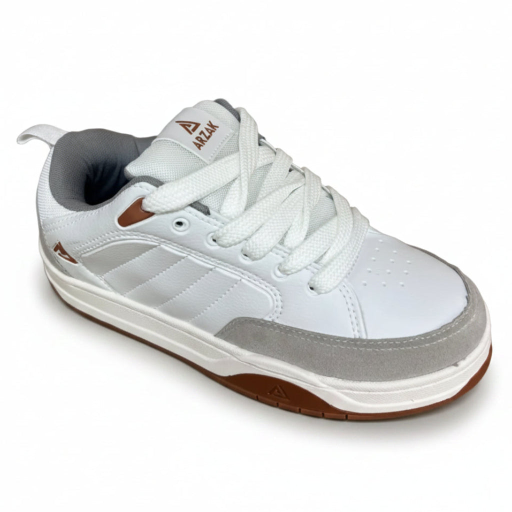 Tênis Masculino Arzak Branco com Cinza