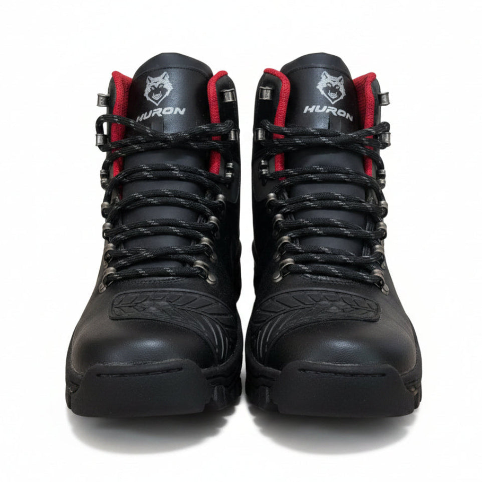 Bota Masculina para Motociclismo Huron Preta Cano Baixo