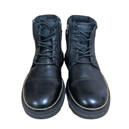 Bota Preta em Couro BX66