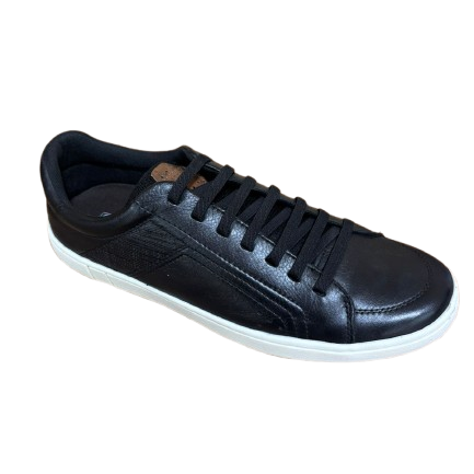 Sapatênis Preto em Couro BX66