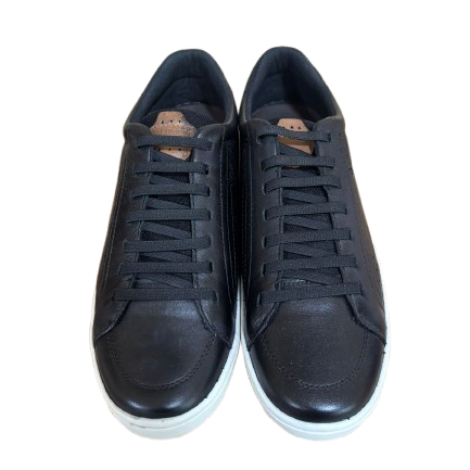 Sapatênis Preto em Couro BX66