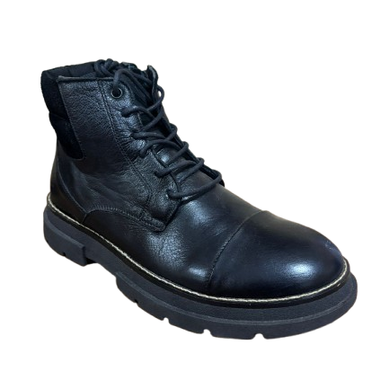 Bota Preta em Couro BX66