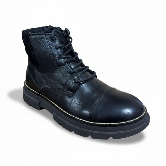 Bota Preta Unissex em Couro BX66