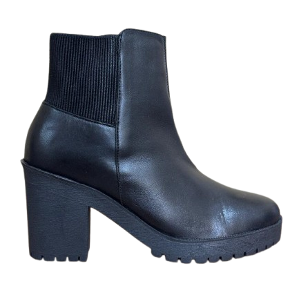 Bota Feminina em Couro Preto BX66