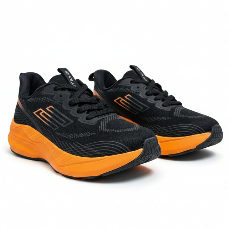 Tênis Star Flex Masculino Preto e Laranja