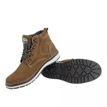 Bota Couro Nobuck Casual Chumbo