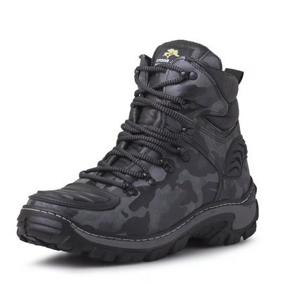 Bota Coturno Camuflada em Couro