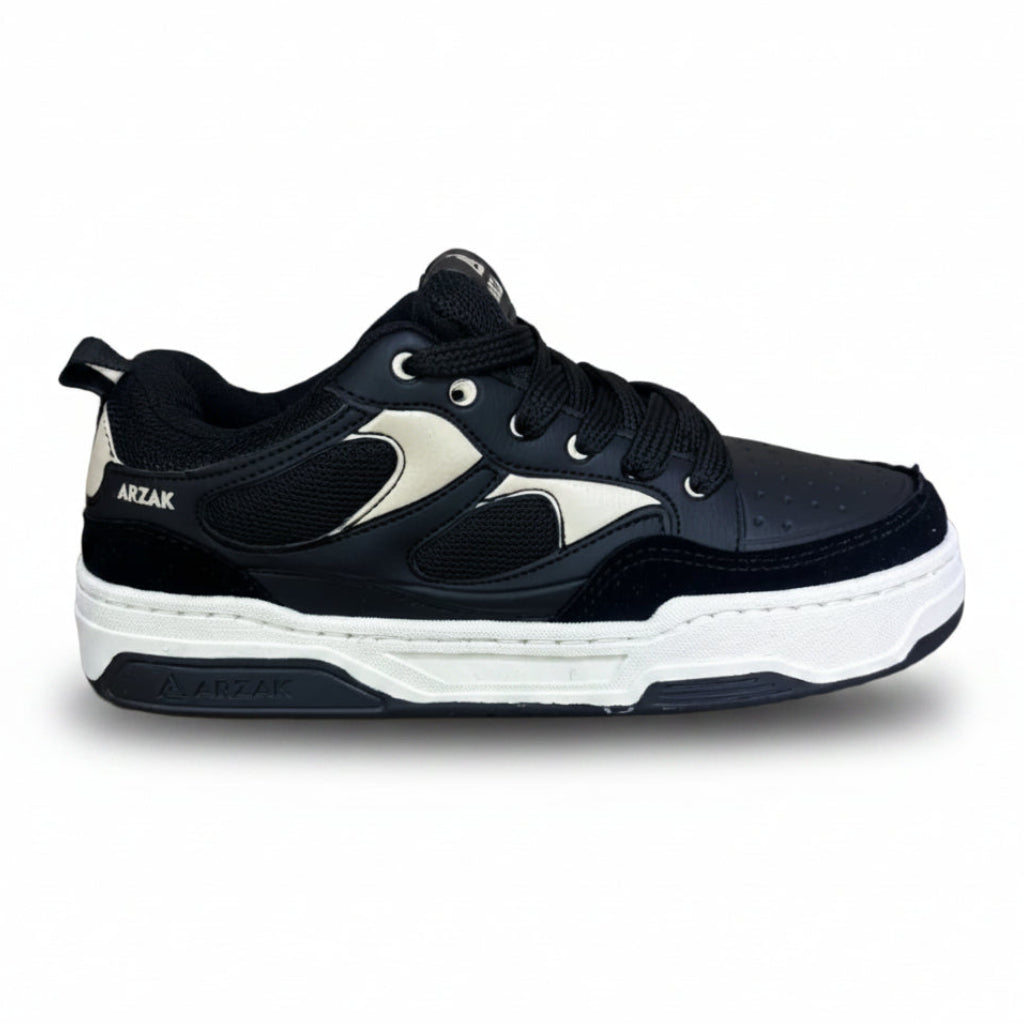 Tênis Masculino Arzak Preto e Off White