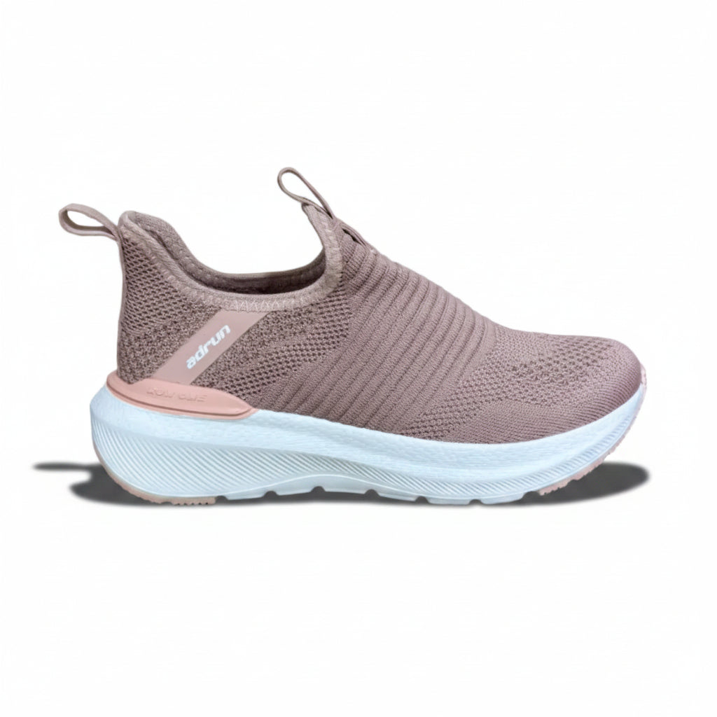 Tênis Feminino Adrum Slip On Knit Rosé